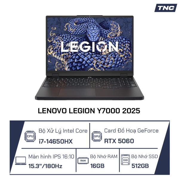 Laptop Lenovo Legion Y7000 2025 Core i7-14650HX/ 16GB/ 512GB/ RTX 5060/ 15.3inch/ 180Hz - Ảnh 2