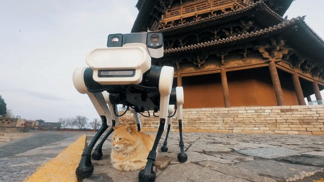 Lenovo dùng robot chó 6 chân tích hợp AI để bảo vệ chùa tháp gỗ cao nhất thế giới- Ảnh 1.
