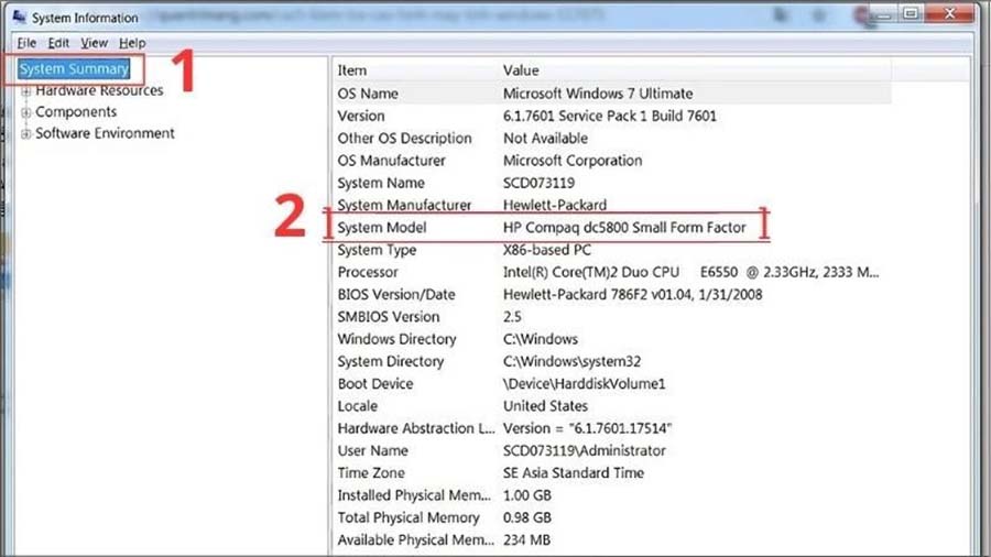 Cách xem cấu hình Laptop Lenovo